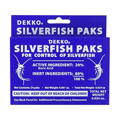 Dekko Silverfish Packs for targeted silverfish control in homes.